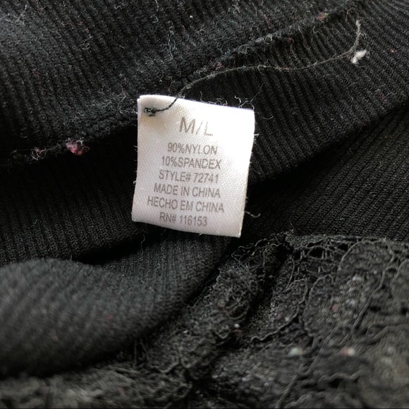 Womens Black Lace Cami Camisole Tank Top M/L - Picture 5 of 5